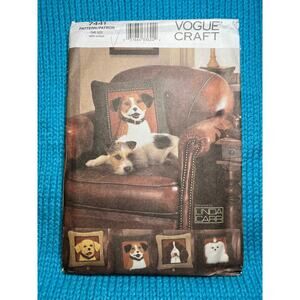 Vogue Pattern 7441 Dog Throw pillows